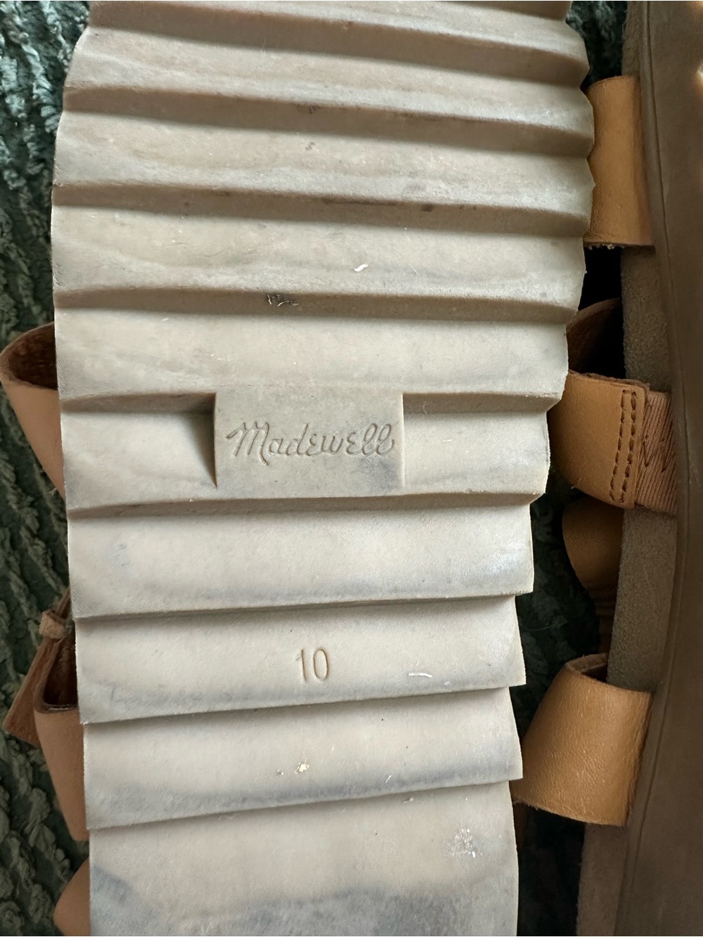 Madewell sz 10 Women’s Tan Leather Buckle Strap Sandals - Picture 5 of 8